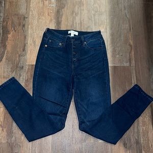 Popsugar size 2 dark wash high waisted jeans